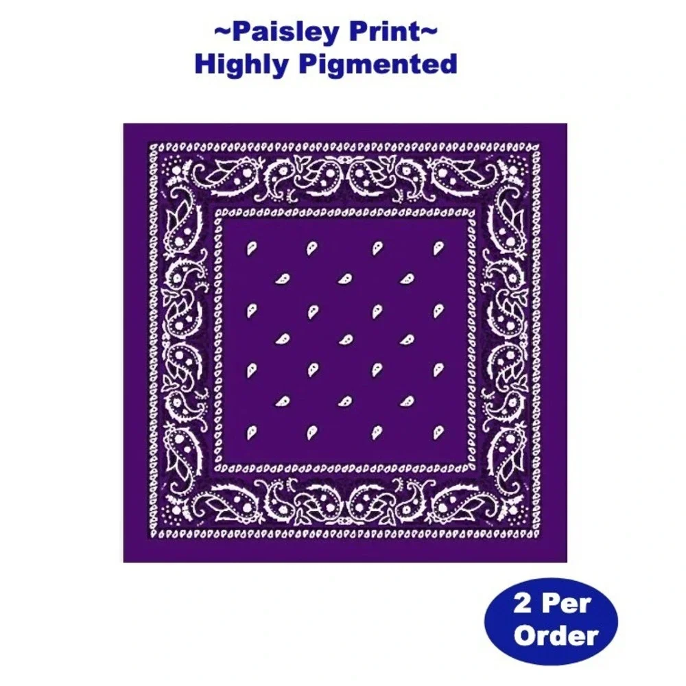 Paisley Bandana Scarf Head Wrap Face Covering 22